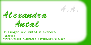 alexandra antal business card